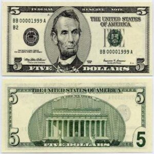 Buy USD 5 Bills Online